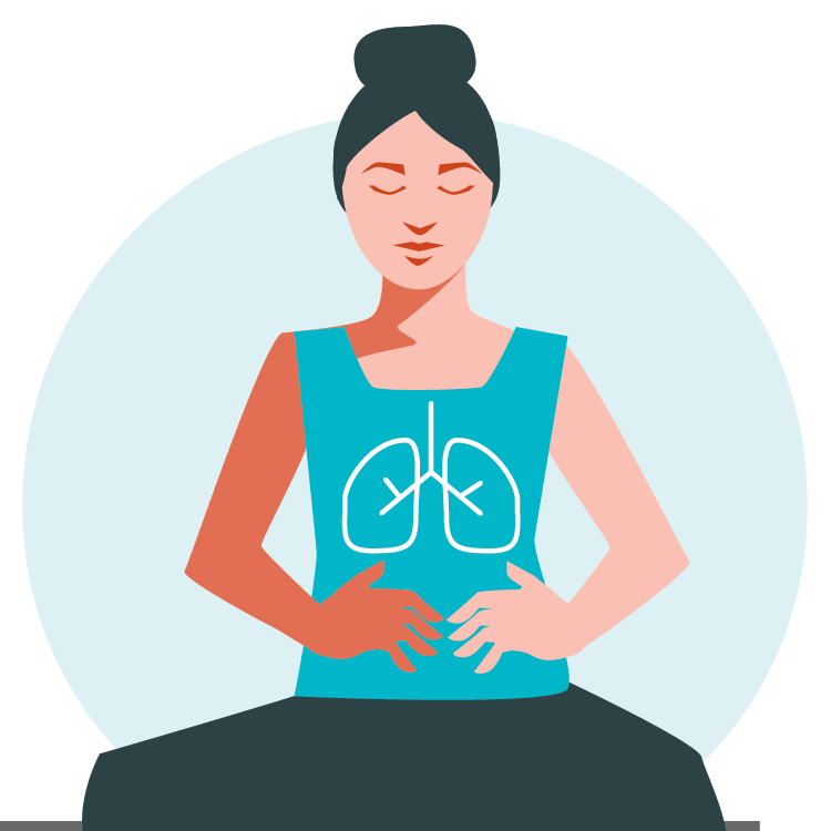 Illustration of a woman doing yoga